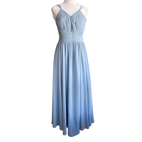 JJ's House Dusty Blue Bridesmaid Prom Formal Pagent Dress Size 4 /6 - Picture 1 of 10